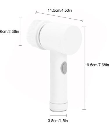 Electric Cleaning Scrubber Rotating Shower Scrubber Power Cleaning Brush with 4 Replaceable Head 1500mah Cordless Scrubber for Bathroom Kitchen Car Wash 5 Brush Heads - Buy Online on GoSupps.com