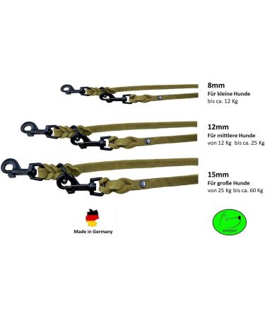 Double Linen Adjustable Dog Liner for Small & Large Dogs - 3.50m x 12mm Olive Green | Best Quality Dog Leash for International Shipping - Buy Online on GoSupps.com
