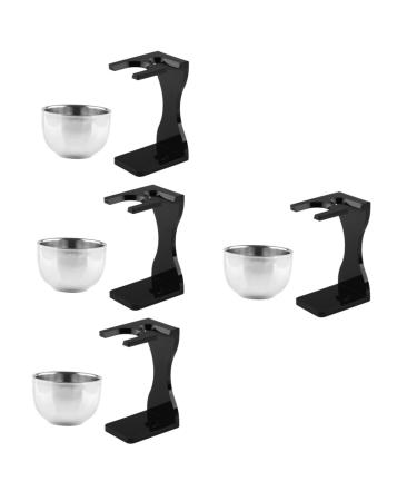 Ipetboom 4 Sets Shaving Set Shaving Soap Bowl Shaving Razor Holder Stand Shave Brush Razor for Men Shaving Brush for Men Guy Man Stainless Steel Electric Clippers Oil Head