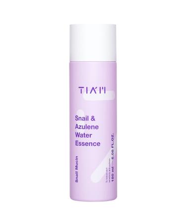 TIAM Snail & Azulene Water Essence Snail Essence Snail Essence Hydrating Toner for Face with Snail Secretion Filtrate Repair Damaged Skin Snail Mucin 6.1 fl oz