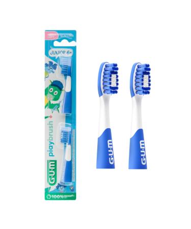 GUM Playbrush JUNIOR 6+ Original brush heads 2-pack EXTRA SOFT Blue