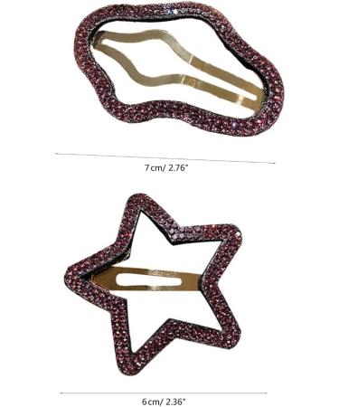 xbiez Rhinestone Star/Cloud Shape Snap Hair Clip Spring Summer Headwear for Woman Girls Taking Photo Shopping Travel Anti-slip 4 - Buy Online on GoSupps.com