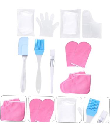 Beavorty 2 Sets hand and foot care set paraffin wax for hand Exfoliating Scrub Gloves foot spa cover bath mitt heating gloves spa kit Skin Treatment Gloves pp product Work take a bath boots - Buy Online on GoSupps.com