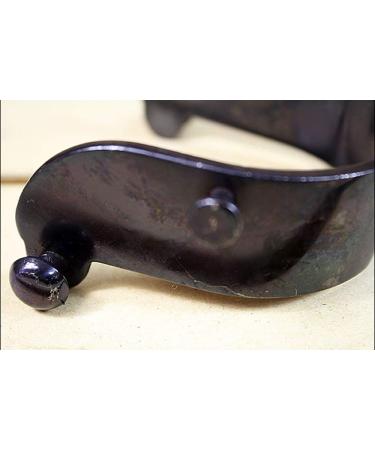 HILASON Black Steel Men Rodeo Spurs with 5 Points Notched Rowels - Buy Online on GoSupps.com