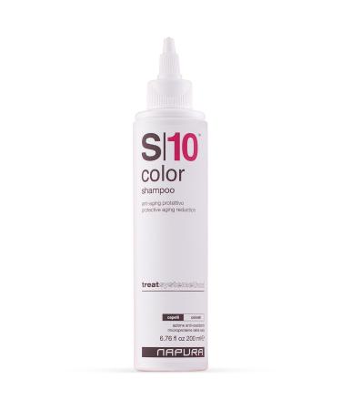 NAPURA S10 Sulfate Free Salon Shampoo for Color Treated Hair (6.76 oz) - Enhances Shine & Volume with Silk Proteins and Red Currant S10 Color Protecting Shampoo 6.76 fl oz 200 ml