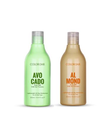 Metrey Herbotech Color-Bar Avocado & Almond Body Milk Moisturizing Lotion 10.14 Fl Oz Each 2-Pack