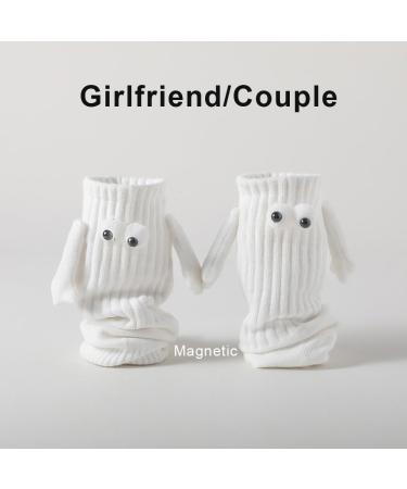 Magnetic Hand Socks Couple Holding Hands Mid-Tube Doll Socks - 4 Pcs Black - Buy Online on GoSupps.com