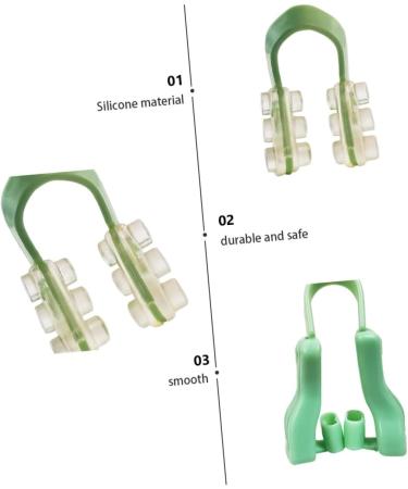 Beatifufu 1 Set Nose Clip Set Nose Bridge Straightener Night Nose Clips Sleeping Nose Clip Nose Nasal Stopper Clips Nariz U-type Nasal Woman Nose Clips U-type Nose Clips 5.3x3.8cm Green - Buy Online on GoSupps.com