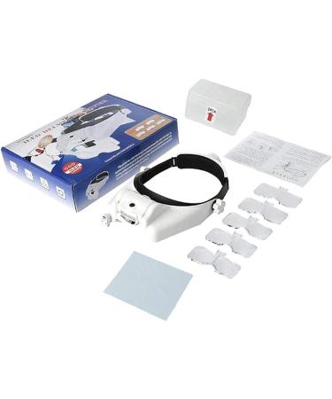 Headband Magnifier Head MountLighted Magnifying Glasses Head-Mounted Illuminating Magnifier Glasses Magnifier with 1X / 1.5X / 2X / 2.5X / 3.5X / 8X Lens with 3 LED Light Headband Magnifying Glass - Buy Online on GoSupps.com