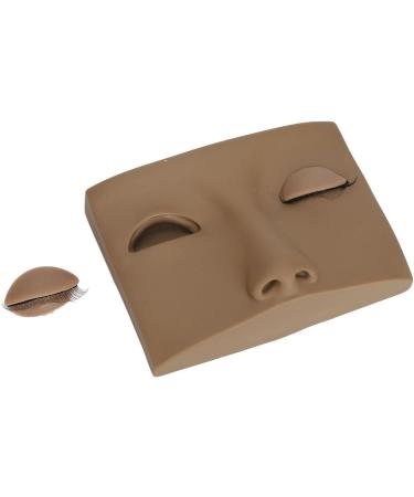 Vivid Half Face Makeup Head with 3 Pairs Removable Eyelids for Lash Extensions Practice Compact Lightweight Suitable for Display (Brown Sunflower) - Buy Online on GoSupps.com