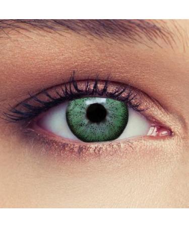Design lenses 2 green contact lenses with starch Natural -looking colored three monthly lenses + free container -4.00 "Natural Green" -4.0 Dioptries 8.7 millimeters 14.20 millimeters 2.0