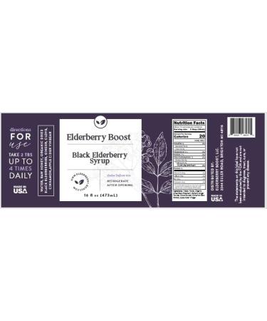 Elderberry Boost - All-Natural Elderberry Syrup with Raw Honey - Made for Kids & Adults (8 oz) - Buy Online on GoSupps.com