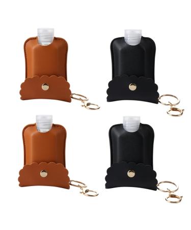 minkissy 4 Hand Wash Bottle with Keychain Travel Bottle with Sleeve Portable Bottle Keychain Travel Container Lotion for Kids Empty Travel Squeeze Bottle Child Leather Plastic Bottle Liquid