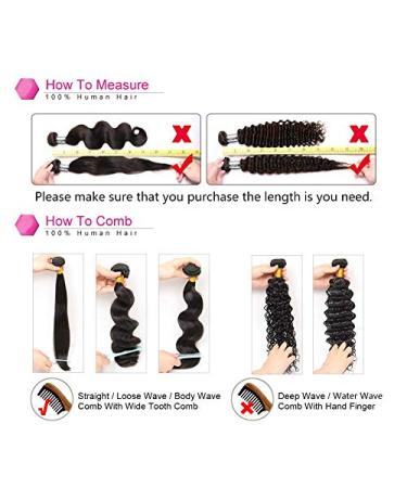 18 20 22 24 Inch Body Wave Human Hair Bundles - Ayisha Unprocessed Natural Black Hair Extensions for Black Women - Buy Online on GoSupps.com