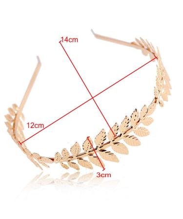 JZK Gold Leaf Tiara - Roman Goddess Hair Crown for Weddings Birthdays & Parties - Buy Online on GoSupps.com