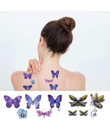 260pcs Colorful Butterfly Temporary Tattoos - Self-adhesive Body Art Stickers for Girls, Adults, and Kids - Waterproof 3D Party Favors and Decorations - Buy Online on GoSupps.com