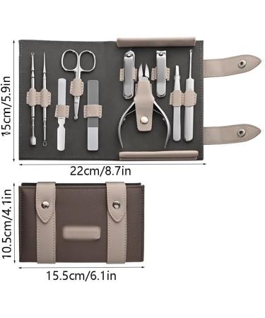 Nail Scissors Travel Manicure Grooming Kit Nail Clipper Set Made with Ear Cleaner Nail Clipper for Men and Women Everyday use Toenail Clippers (Color : Brown) - Buy Online on GoSupps.com
