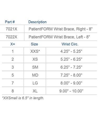 United Ortho 70225 PatientFORM 8 Left Wrist Brace - Medium Black | Support & Comfort for Wrist Injuries | International Shipping Available - Buy Online on GoSupps.com