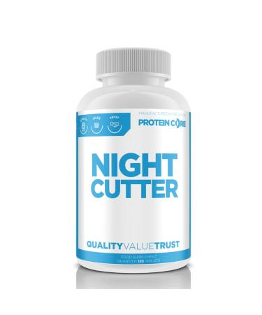 Night Cutter Fat Burner Tablets - Fast Weight Loss Tabs - Non-Stimulant - Lose Weight Management Quick Pills + Improve Tone for Men & Women UK Made - 2 Months Supply - Protein Core (120)