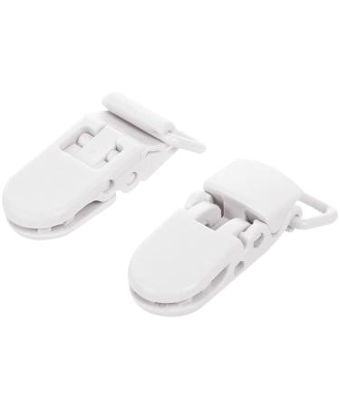 20Pcs T-Shape Plastic Pacifier Clips for Baby & Kids - Soother Dummy Holder - White - Buy Online on GoSupps.com