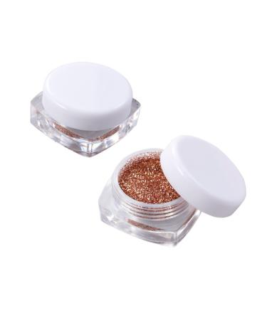 Balacoo 2pcs Eye Glitter Champange Dust Party Pigments Gold Shadow Loose Makeup Pearl 1 count (Pack of 1) Golden