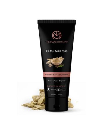 The Man Company Tan Removal Face Pack with Multani Mitti & Turmeric for Glowing Skin, Unclog Pores, Rich in Vitamin C - 75gm