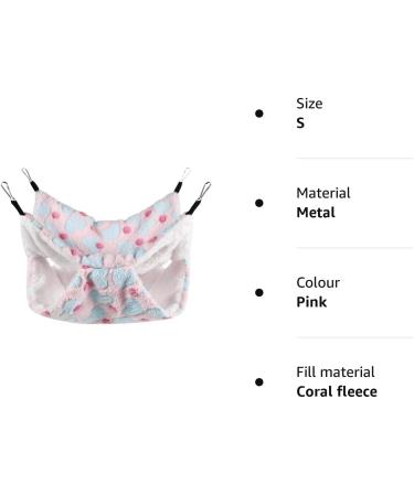 Aoliandatong Small Pet Cage Hammock Bunkbed - S Pink | Guinea Pig, Sugar Glider, Ferret, Hamster, Rat, Squirrel | Cozy Bedding & Warm Hammock for Playing & Sleeping - Buy Online on GoSupps.com