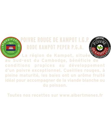 ALBERT MENES AM - Precious Peppers - Red Kampot Pepper - 50 g Mill - Buy Online on GoSupps.com