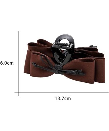French Brown Bow Hair Claw Clip Bowknot Hair Barrette Large Hair Clip Bow Hair Dress Up Hair Pins Party Christmas Valentine's Day Hair Accessories - Buy Online on GoSupps.com