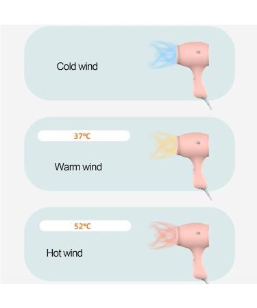 Kids Hair Dryer 3 Speeds Wind Negative Ionic Blow Dryer Portable Travel Hair Dryer Constant Temperature Hair Care Adjustable Alternating Wind Gentle Heat Safe for Kids (US US Plug 100 240V 110V - Buy Online on GoSupps.com