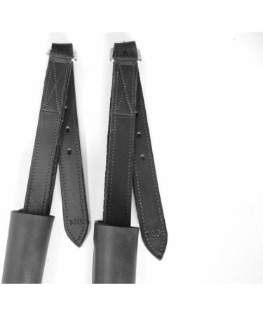 Buy PS Horse Articles 2.5cm Wide English Stirrup Leathers with Cover/Loop - Black 140cm Length | Shop Internationally - Buy Online on GoSupps.com