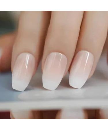 Ruarby Coffin Nail Tips Press On Nail Tips Clear False Nails Tips Full Cover Nail Tips with Positioning Line Nail Extension Tip - Buy Online on GoSupps.com