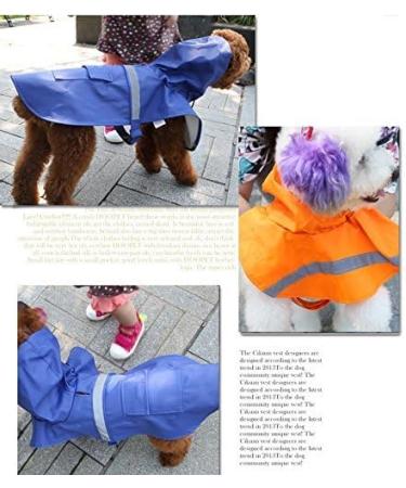 Ocsoso Waterproof Dog Rain Jacket with Hood - Reflective Raincoat for Small & Medium Dogs - Ultimate Rain Protection (Orange S/M) - Buy Online on GoSupps.com