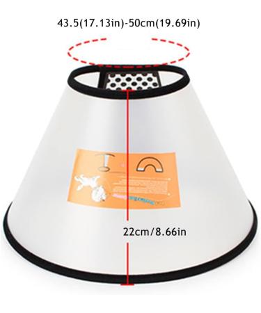 Adjustable Pet Cone Collar for Large Dogs | Lightweight Elizabethan Protective Collar (43.5-50CM) - Shop Now! - Buy Online on GoSupps.com