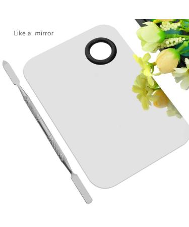 Professional Makeup Palette for Women - Stainless Steel - 15.2 x 10.2 cm - Includes Spatula - Perfect for Makeup Artists - Buy Online on GoSupps.com