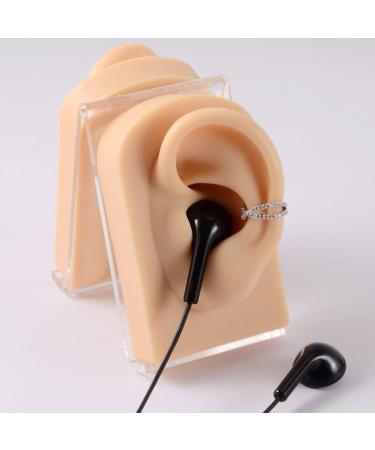Human Ear Model Professional Soft Silicone Ear Model Fake Ear Display Sample Ear Acupuncture Practice Model for Ear Picking Ear Piercing Teaching Acupuncture B 1 pair - Buy Online on GoSupps.com