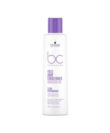 Schwarzkopf Professional Bonacure Frizz Away Conditioner Frizzy Hair Vegan Care Complex With Babassu Oil Anti-Humidity Effect Softening Detangling Better Manageability 200 ml