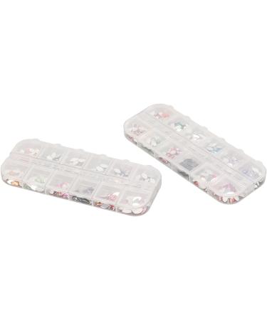 BOLORAMO Nail Stones Sparkling Flat Back 2 Boxes Nail Rhinestones Portable Light for Manicure - Buy Online on GoSupps.com