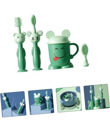 Buy Minkissy 1 Set Toothbrush Set Silicone Oral Care & Training Toothbrush with Tooth Cup for Kids | International Shipping - Buy Online on GoSupps.com