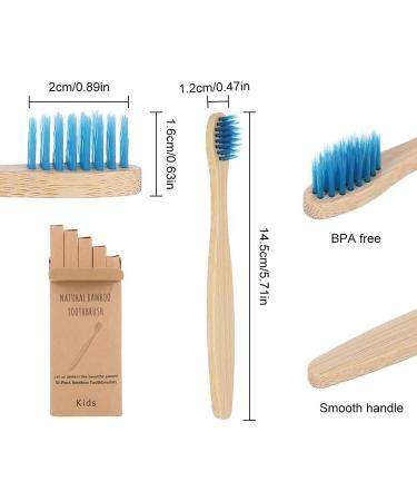 ECOPRO Kids Bamboo Toothbrushes - 20 Pack Eco-Friendly Wooden Handle Toothbrush Set for Children - Mixed Colors - Buy Online on GoSupps.com