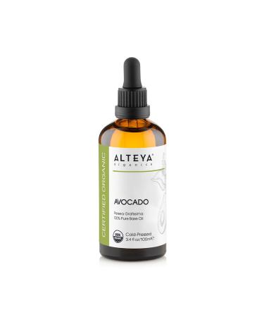 Altenya Bio Avocado oil 100 ml- 100% USDA-certified pure natural cold-pressed avocado carrier oil- nutrient and moisturizing premium skin care with therapeutic quality