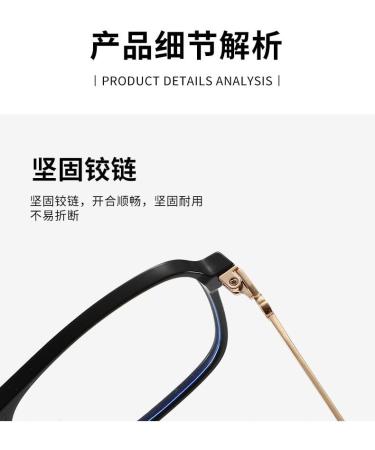 Shop Metal Temples TR90 Square Frame Blue Light Blocking Glasses for Men & Women - UV Protection 55mm Computer & Reading Glasses - Buy Online on GoSupps.com