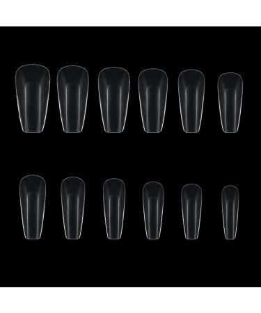 FEIlei Full Cover Nail Tips Extra-Long for Press On Nails Manicure Tools Salon-Home DIY White - Buy Online on GoSupps.com