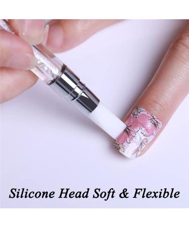 AKOAK Nail Art Engraving Pen Set - Double-headed Silicone Pen for 3D Drawing and Rhinestone UV Gel Nails - Buy Online on GoSupps.com