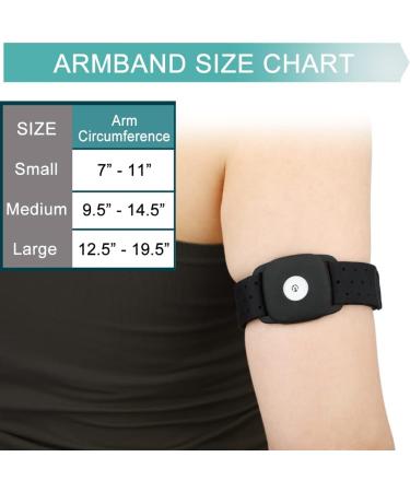 Adjustable Diabetic Armband for Freestyle Libre 1 2 & 14 Days - Silicone Sensor Cover Arm Band for Adults Kids - CGM Wear Protector - Black Large (1 Pack) - Buy Online on GoSupps.com