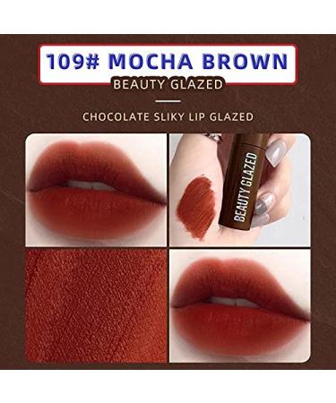 Beauty Glazed Chocolate Lipstick - Matte Lip Glaze | Waterproof Mokka Brown | Sexy Red Lips Makeup - Buy Online on GoSupps.com