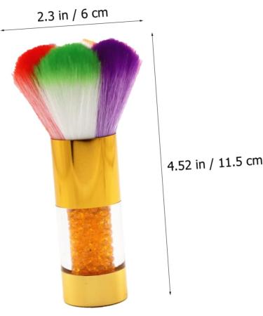 Beatifufu 1pc Dust Brush Cleaning Tools Hair Brush Cleaner Tool Acrylic Brush Cleaner Nail Art Tools Paintbrush Cleaner Nail Cleaning Brush Nail Cleaning Tool Fake Hair Edges Plastic Abs 11.5x6cm Golden - Buy Online on GoSupps.com