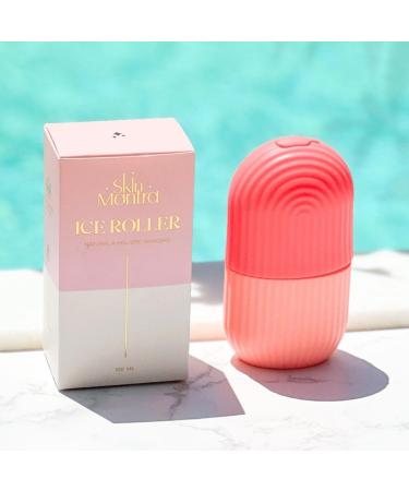 Ice Roller for Face Silicone Ice Globes Facial Roller for All Skin Types Contour & Sculpt Massage Tool for Puffy Eyes & Natural Glow (Pink - Buy Online on GoSupps.com