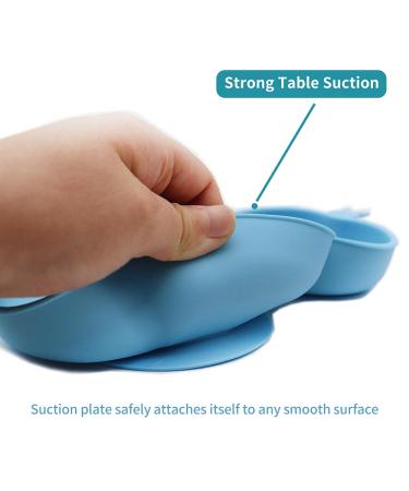 URONNFIT Baby Suction Plate - BPA-Free Silicone Self-Feeding Plate for Toddlers | Microwave & Dishwasher Safe (Green) - Buy Online on GoSupps.com
