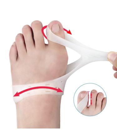 2 Pairs Bunion Wraps & Toe Spacers - Adjustable Splint Splits for Pain Relief | Protectors for Broken Toes & Bunion Braces - Buy Online on GoSupps.com